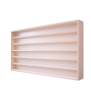 Vitrine42 Fali vitrin modell szekrény 6 polc 120x58x8,5 cm kisautó, kisautó, modellvasút gyűjtő plexi tolóajtóval