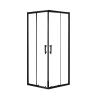 Viva Aqua FEKETE zuhanykabin - 80 SZÖGLETES - víztiszta 6 mm - vízlepergető üveggel - 80 x 80 x 190