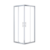 Viva Aqua Max 90x90 cm szögletes két tolóajtós zuhanykabin zuhanytálcával és króm szifonnal, krómozott elemekkel, 190 cm magas