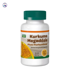 Viva Natura Kurkuma Megadózis Plusz–Kurkuminnal kapszula (90 db) vitamin és táplálékkiegészítő