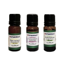 Vivamax Illóolaj csomag, 3x10 ml, édes narancs, levendula, eukaliptusz, GYVI14 illóolaj