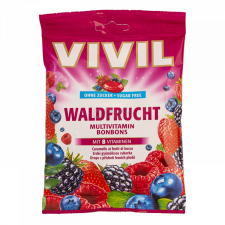 Vivil Multivitamin erdei gyümölcs ízű cukormentes cukorka 60 g vitamin és táplálékkiegészítő