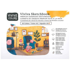  Viviva Sketchbook Cotton vázlatfüzet, 300 g, érdes, 40 oldal - A5 fekvő füzet