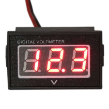 Vízálló feszültségmérő voltmérő 2.7-30V piros mérőműszer