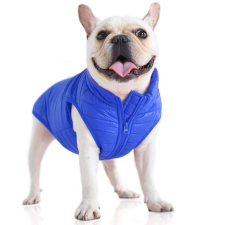  Vízálló, szőrmentes kutyakabát, kék, XL-es (francia bulldog méret) kutyaruha