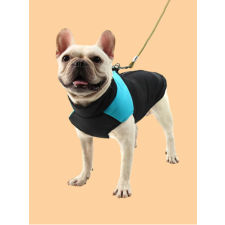  Vízálló téli kutyamellény, fekete-kék, 4XL-es kutyaruha