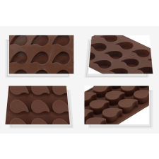 Vízcsepp alakú bonbon forma, szilikon, 11,5×23,5 cm sütés és főzés