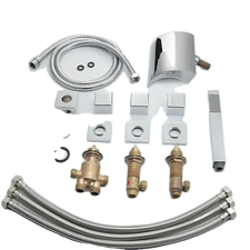  Vízesés fürdőszoba mosogató csaptelep, króm kivitel, három fogantyú, forgács csaptelep