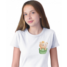  Vízfestmény Baby Zseb Állat (Maci) - Gyerek Pólók gyerek póló