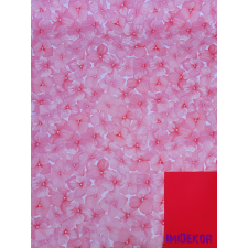Vízhatlan mintás ív 70x100cm - Hortenzia mintás - Piros dekorációs kellék