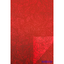  Vízhatlan mintás ív 70x100cm - Karcos Rózsás - Bordó-Piros dekorációs kellék