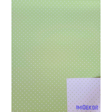  Vízhatlan mintás ív 70x100cm - Pöttyös Kétoldalú - Világos Zöld-Fehér dekorációs kellék