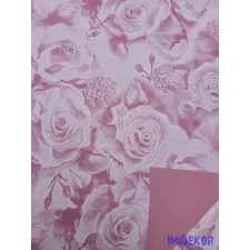 Vízhatlan mintás ív 70x100cm - Rózsafejmintás - Mályva dekorációs kellék