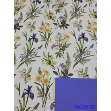  Vízhatlan mintás ív 70x100cm - Tavaszi virágmintás - Kékes dekorációs kellék