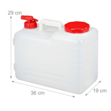  Víztároló kanna csappal 20 literes fehér - piros konyhai eszköz
