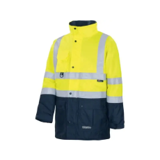 VIZWELL láthatósági 5 az 1 BEN parka fluo sárga-tengerkék xxl vizwell termék