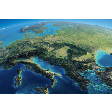 Vlies Fotótapéta - 3D Europe map - 375x250 cm tapéta, díszléc és más dekoráció