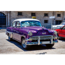  Vlies Fotótapéta - Car on Havana street - 375x250 cm tapéta, díszléc és más dekoráció