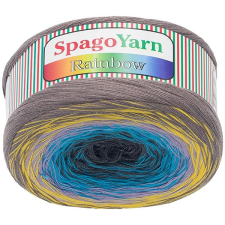 VLNIKA Bellatex SpagoYarn Rainbow 250 g - 10 sárga, türkizkék, szürke rövidáru