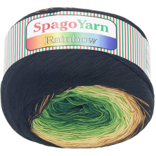 VLNIKA Bellatex SpagoYarn Rainbow 250 g - 6 barna, zöld rövidáru