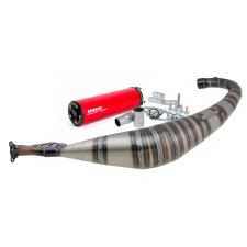 VOCA Racing VOCA Rookie 50/70ccm-es kipufogó piros hangtompító dobbal - Minarelli AM6 motorkerékpár kipufogó