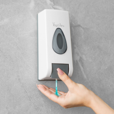 VOG&amp;ARTHS Szappanadagoló - kézzel működtethető - 350 ml - fali - fehér 51119A fürdőszoba kiegészítő