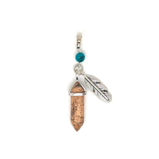  Vogel medál fém toll Jáspis kép 8x30mm medál
