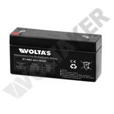Volta's 6V 3,2Ah zárt savas ólom akku 134*35*67 F1 csatlakozóval autó akkumulátor