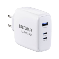 Voltcraft 1xUSB-A + 2xUSB-C hálózati töltő adapter fehér (VC-13079915) mobiltelefon kellék