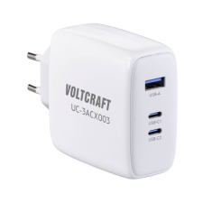 Voltcraft 1xUSB-A + 2xUSB-C hálózati töltő adapter fehér (VC-13079915) (VC-13079915) mobiltelefon kellék