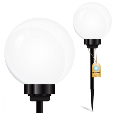 Volteno LED napelemes kerti lámpa fehér és fekete KULA 25cm beágyazott 6500K hideg kültéri világítás