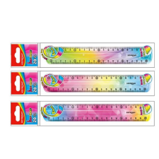 Vonalzó 20 cm, flexibilis Keyroad Flex Draw színátmenetes vonalzó