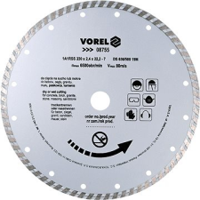 Vorel Diamond penge 230 x 22,2 x 2,4 mm turbó csiszolókorong és vágókorong