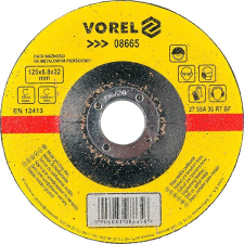 Vorel fémvágó korong125 x 22 x 6,8 mm konvex csiszolókorong és vágókorong