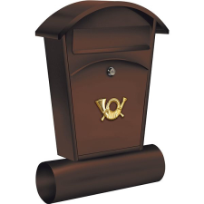 Vorel - lekerekített tető + újságtálca, 480 x 280 x 80mm, barna postaláda