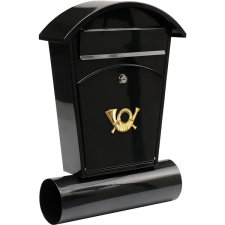 Vorel - lekerekített tető + újságtálca, 480 x 280 x 80mm, fekete postaláda