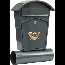 Vorel - lekerekített tető + újságtálca, 480 x 280 x 80mm, szürke (5906083785917) postaláda