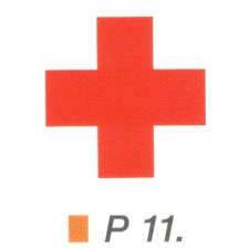  Vöröskereszt P11 információs címke