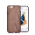 Vouni szilikon telefonvédő (fa hátlap) BARNA [Apple iPhone 6S 4.7]