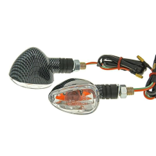 Vparts Index / irányjelző szett M10 menetes karbon, átlátszó, rövid verzió Vparts Elektronika egyéb motorkerékpár alkatrész