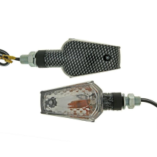 Vparts Index / irányjelző szett M10 menetes karbon, átlátszó, rövid verzió Vparts Elektronika egyéb motorkerékpár alkatrész