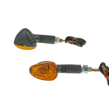 Vparts Index / irányjelző szett M10 menetes karbon, narancssárga, hosszú verzió Vparts Elektronika egyéb motorkerékpár alkatrész