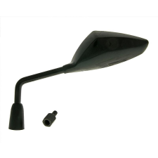 Vparts Tükör Sport bal oldalsó M8 / M10 menetes (adapter) háromszög fekete egyéb motorkerékpár alkatrész