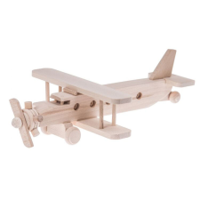 Vulpi Eco Wooden Toy Natural - Repülőgép kétfedelű helikopter és repülő
