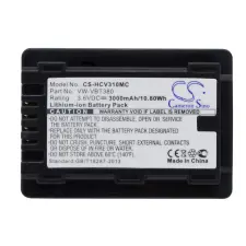  VW-VBT380 Akkumulátor 3000 mAh digitális fényképező akkumulátor