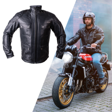 W-Tec Bőr motoros kabát W-TEC Valebravo fekete 4XL motoros kabát