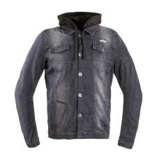 W-Tec Férfi motoros kapucnis dzseki W-TEC Kafec fekete 5XL motoros kabát