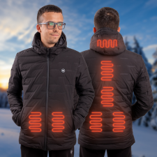 W-Tec Fűthető kabát W-TEC HEATborg fekete XL férfi kabát, dzseki