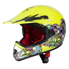 W-Tec Gyermek bukósisak W-TEC V310 Zombie Neon Zöld S (49-50) bukósisak