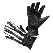 W-Tec Motoros kesztyű W-TEC Classic White Bones fekete XXL motoros kesztyű